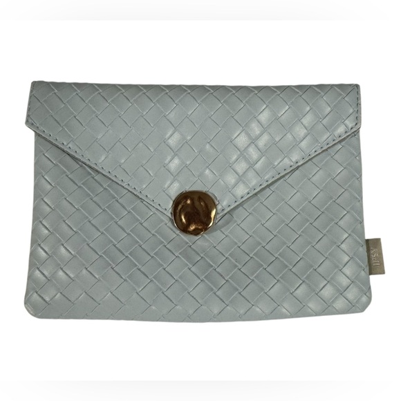 New IPSY January 2025 Light Blue Faux Leather Makeup Cosmetic Bag - Picture 2 of 6